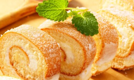 Recept på citronrulltårta med lemon curd