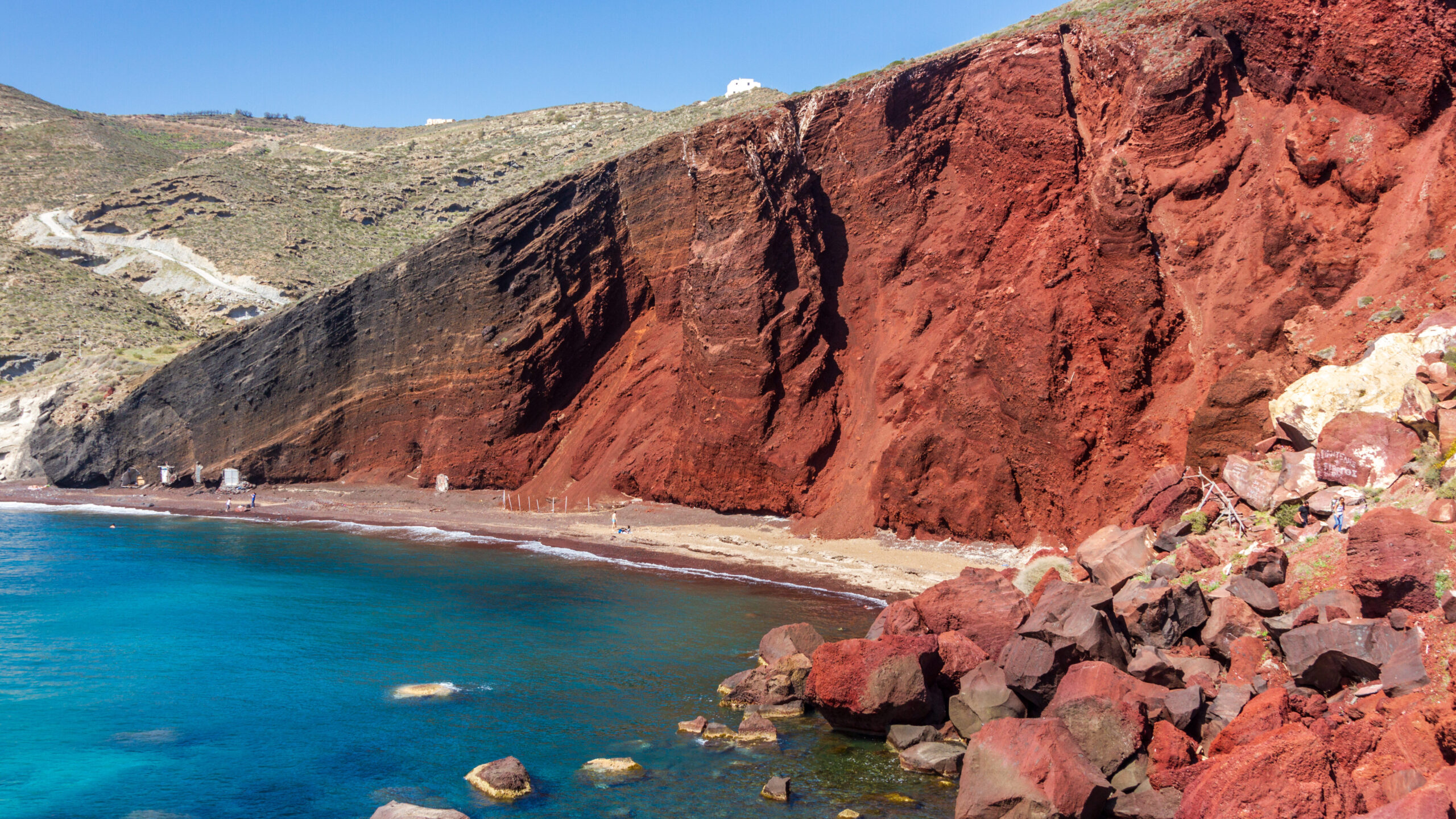 Santorinis stränder - Kokkini Paralia