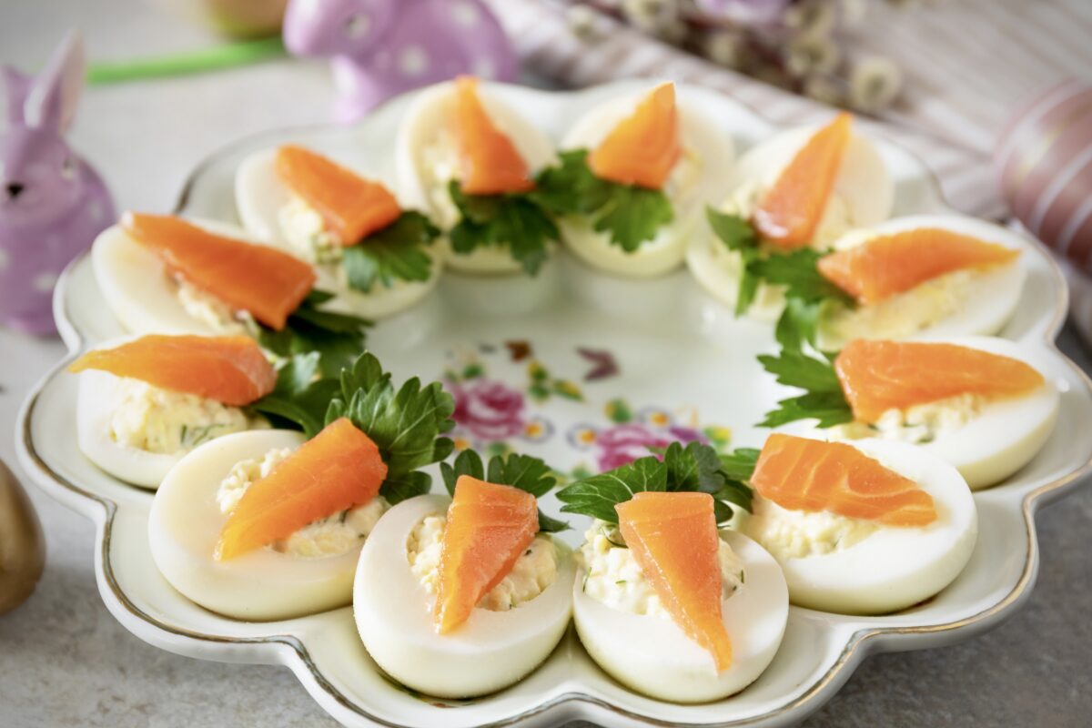 Ägghalvor påskmat, svensk mat vid högtider