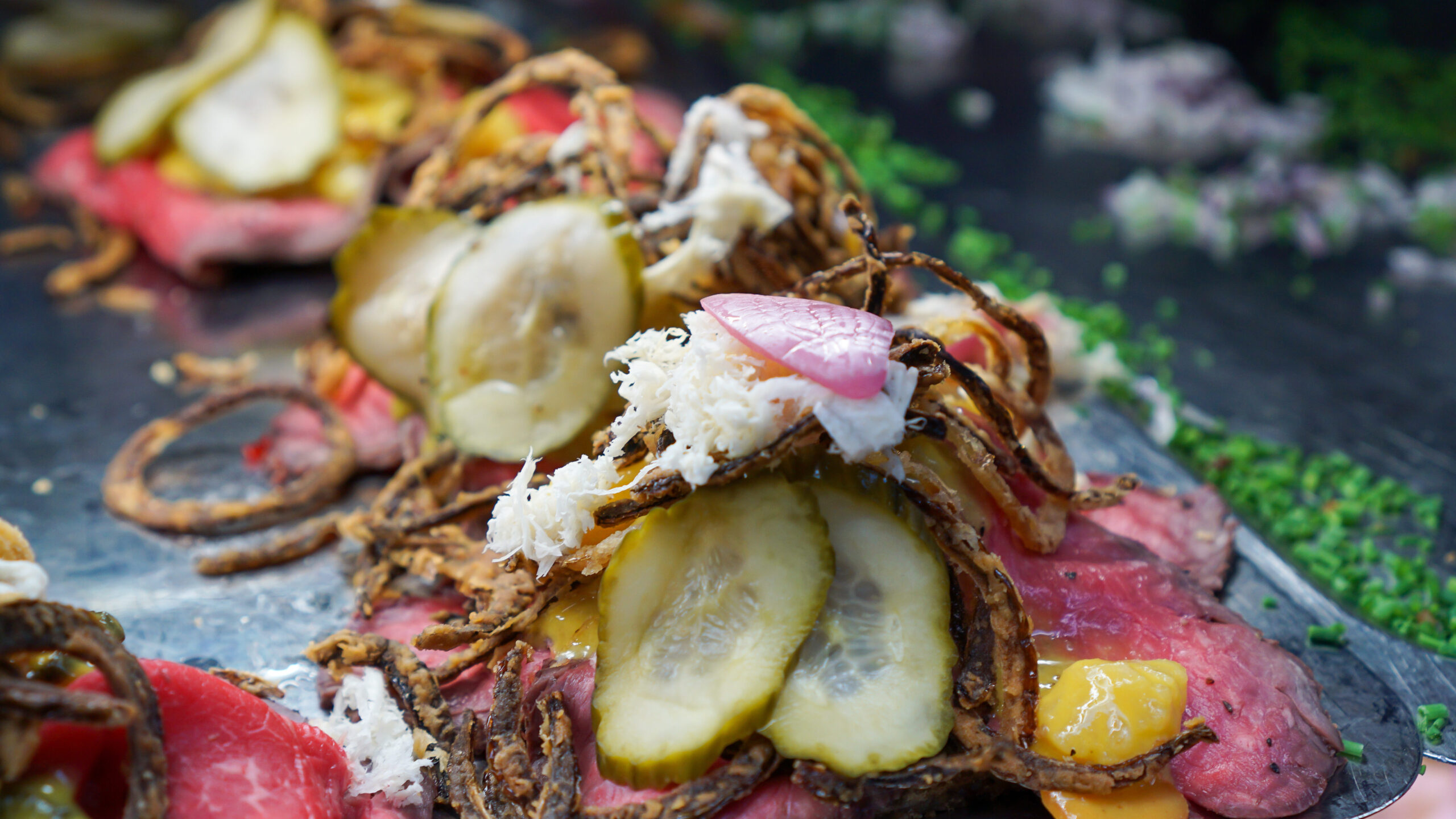 Smörrebröd med rostbiff