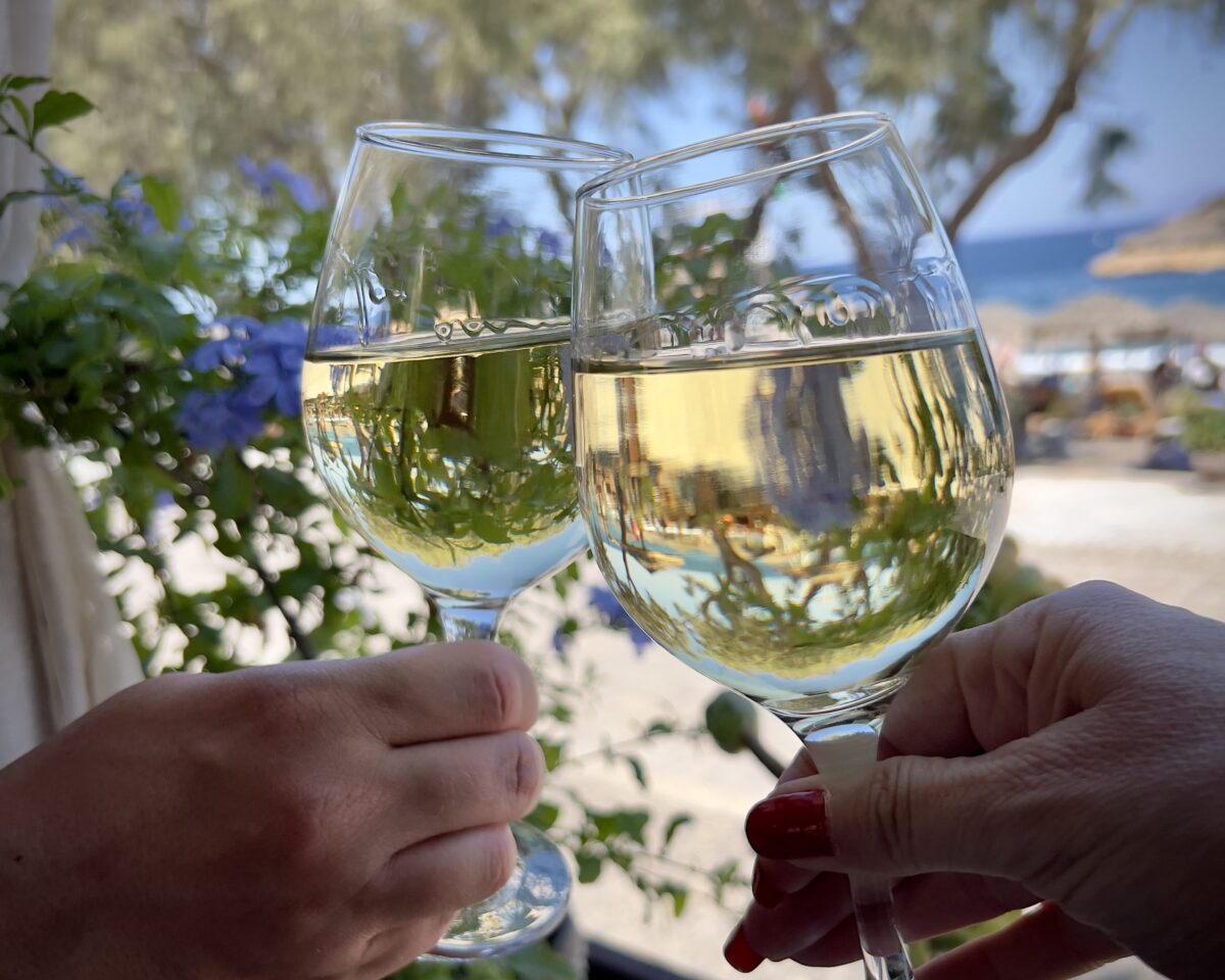 mat och dryck på Santorini