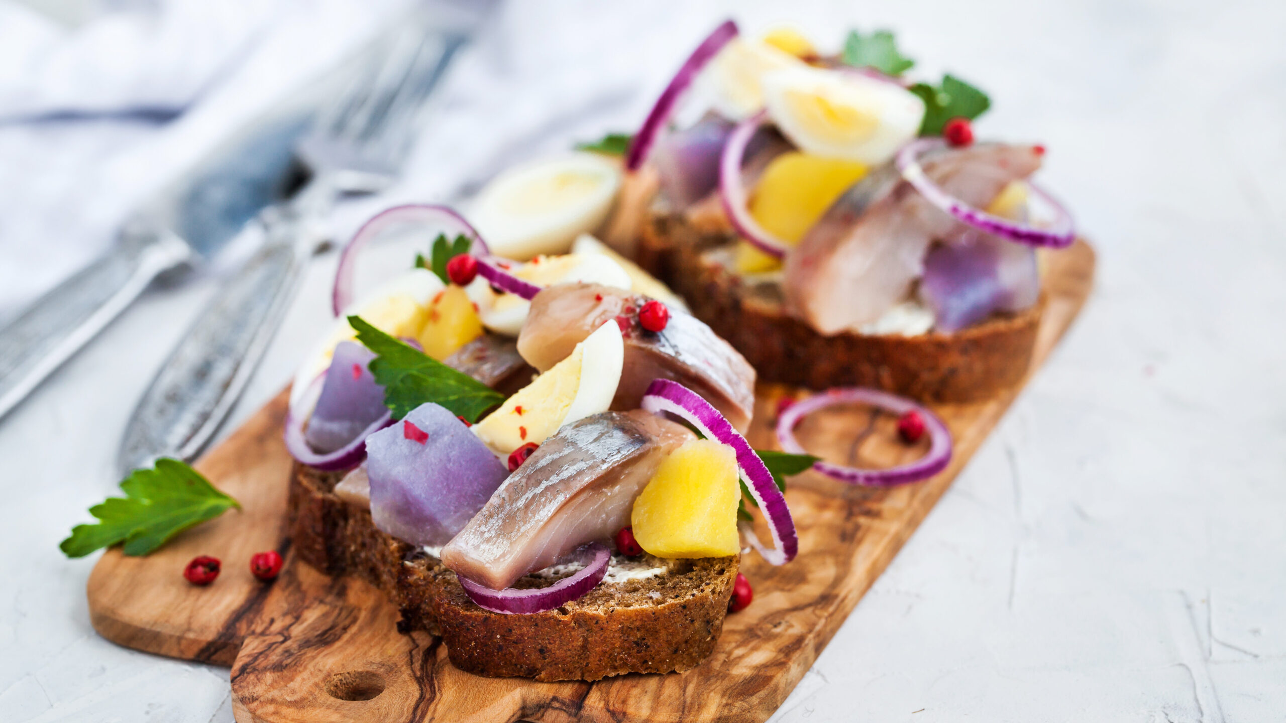 Smörrebröd med sill