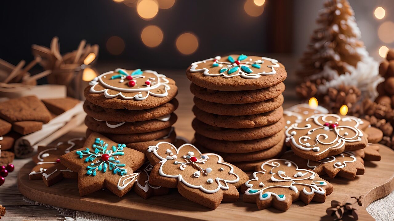 dekorerade pepparkakor
